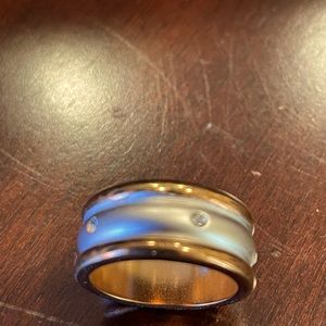 Costume gold, silver & “diamond” ring